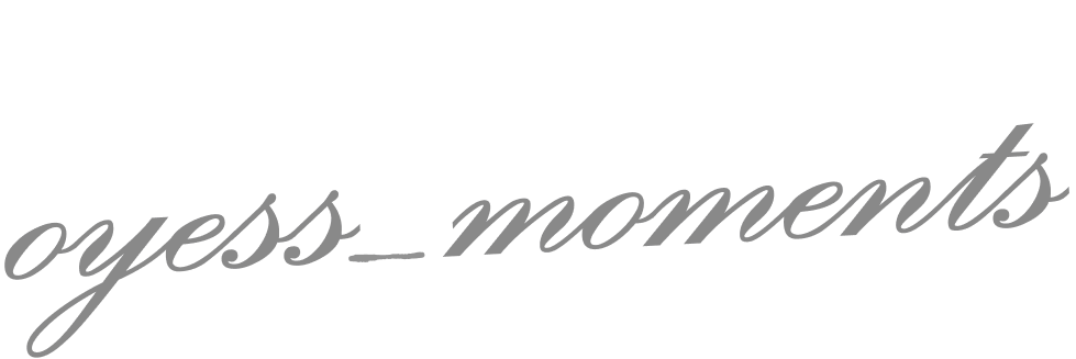 oyess_moments written in a script font and slightly angluar distorted
